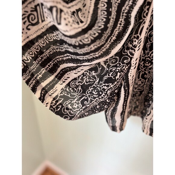 Vtg Y2K Compagnie International Express Romper Print Short Sleeve Black 7/8 - Picture 4 of 4